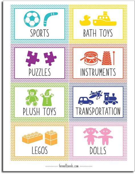 Printable Toy Labels